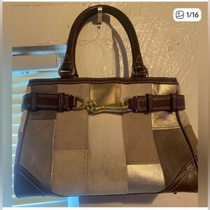 Vintage Coach multicolor patchwork bag
